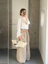 【basic line】cylinder wide pants(予約商品)
